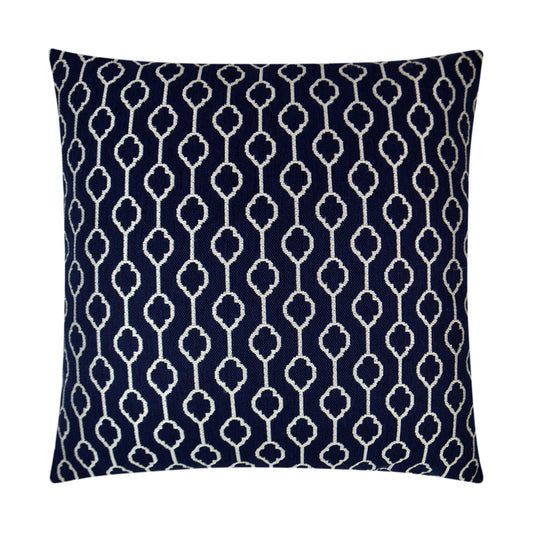 D.V. KAP HOME   24" x 24" Striker Pillow - Navy Nautical    - 3302-N-2424