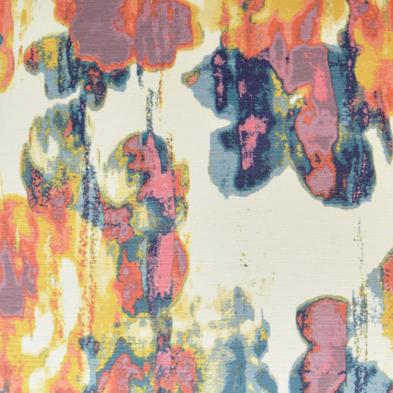 D.V. KAP HOME 3309-N-YARD Vibrato Fabric - Navy Modern, Abstract, Floral  Orange, Multi, Navy   - Vibrato