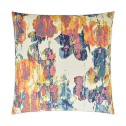 D.V. KAP HOME   24" x 24" Vibrato Pillow - Navy Modern, Abstract, Floral    - 3309-N-2424