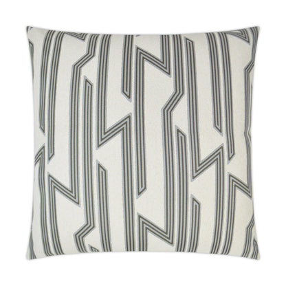 D.V. KAP HOME   24" x 24" Hemingway Pillow - Alabaster Geometric    - 3312-A-2424