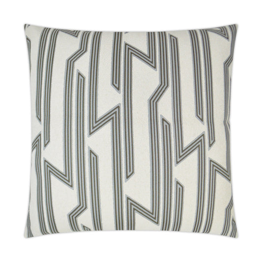 D.V. KAP HOME   24" x 24" Hemingway Pillow - Alabaster Geometric    - 3312-A-2424