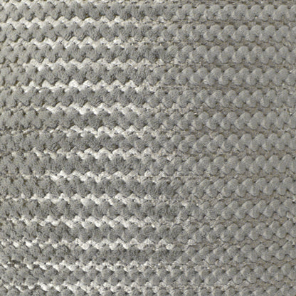 Grey faux fur pillow close-up showing soft fluffy fur, 24" x 24