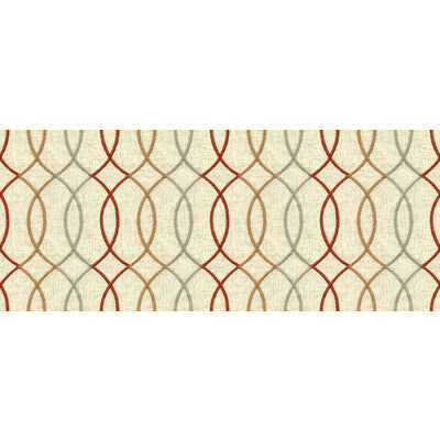 KRAVET DESIGN EMBROIDERY GEOMETRIC IVORY,RUST,TAUPE   - 33217.419.0