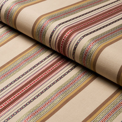 SCHUMACHER  CHROMA WELLINGTON STRIPE WOVEN WOVEN MULTI ON PECAN   - 3322011