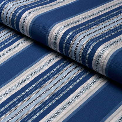 SCHUMACHER  BOHEMIA WELLINGTON STRIPE WOVEN WOVEN BLUE   - 3322024