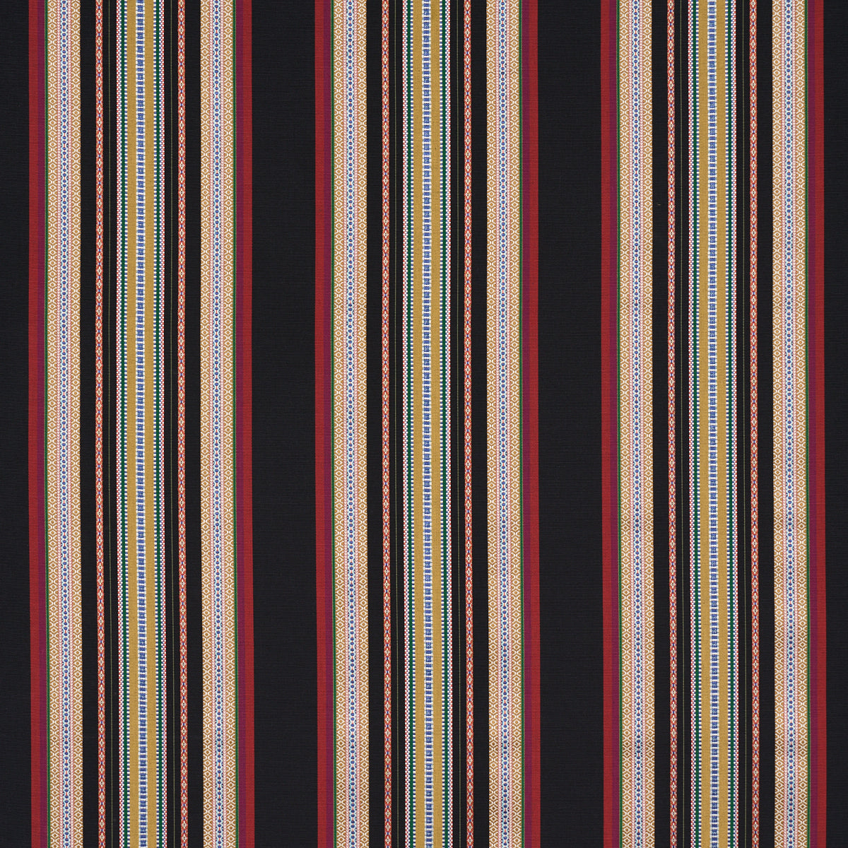 SCHUMACHER  BOHEMIA WELLINGTON STRIPE WOVEN WOVEN BLACK   - 3322025