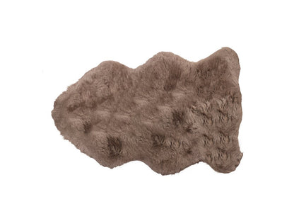 2' X 3' Taupe Genuine Sheepskin Shag Area Rug