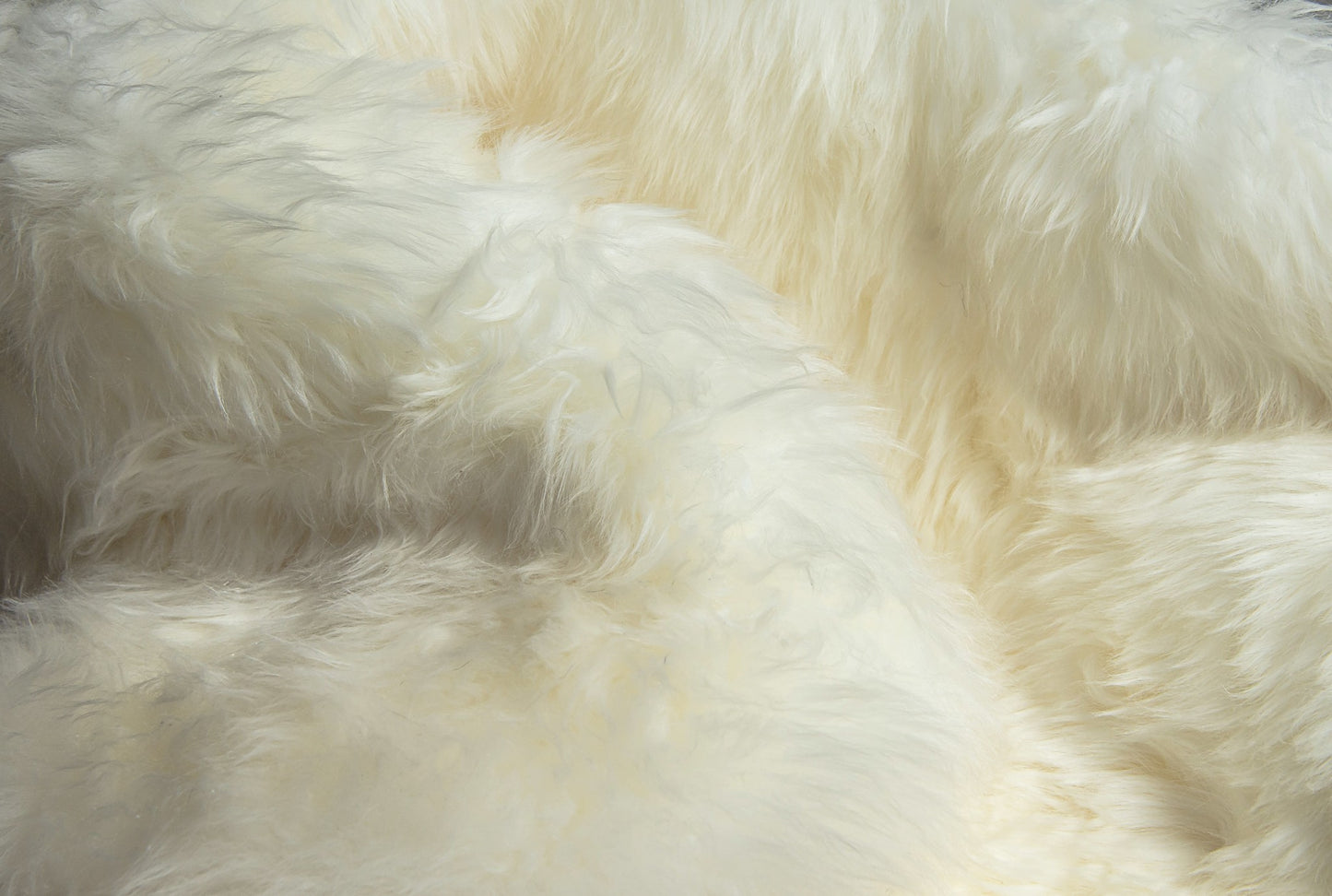 5' Off White Round Shag Sheepskin Area Rug