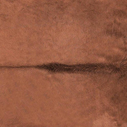 6' X 7' Burgundy Cowhide Area Rug