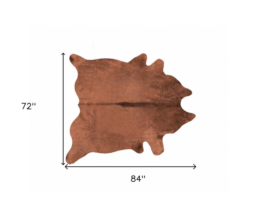 6' X 7' Gold Cowhide Cowhide Print Area Rug