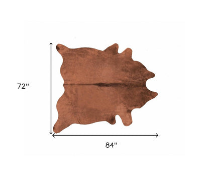 6' X 7' Brown Cowhide Area Rug