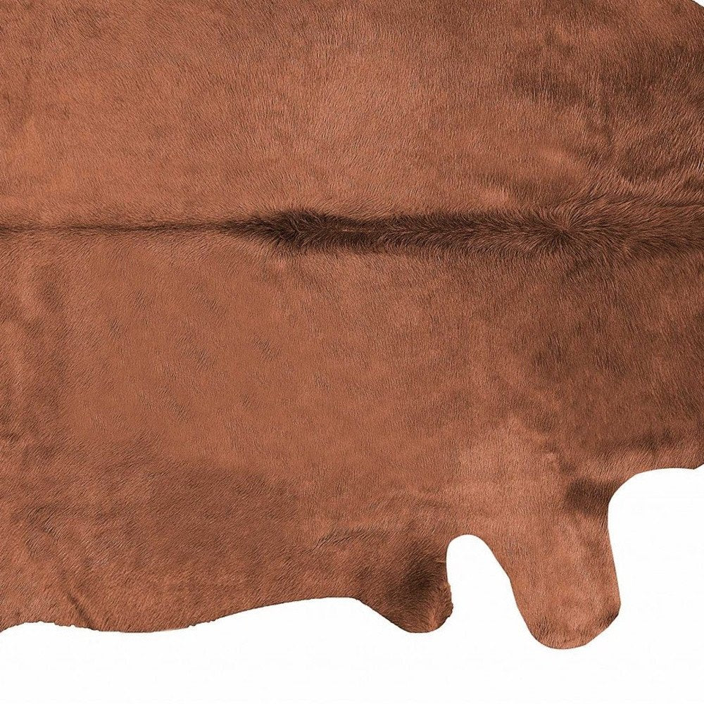 6' X 7' Gold Cowhide Cowhide Print Area Rug