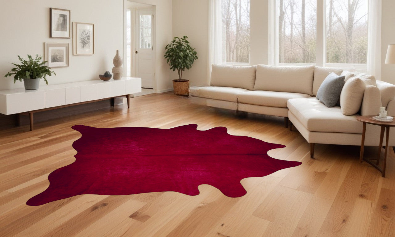 6' X 7' Gold Cowhide Area Rug