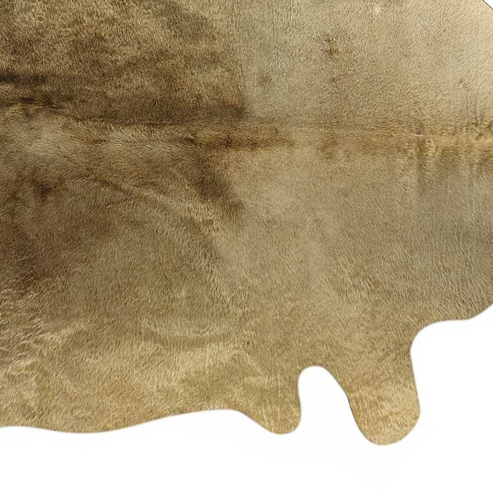 6' X 7' Gold Cowhide Area Rug