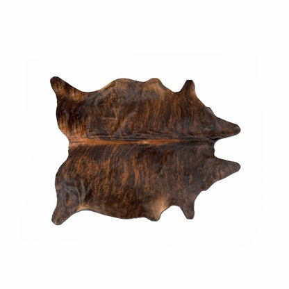 5' X 7' Brown And Black Cowhide Cowhide Print Area Rug