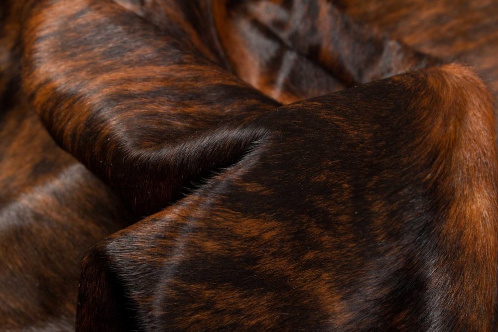 5' X 7' Brown And Black Cowhide Cowhide Print Area Rug