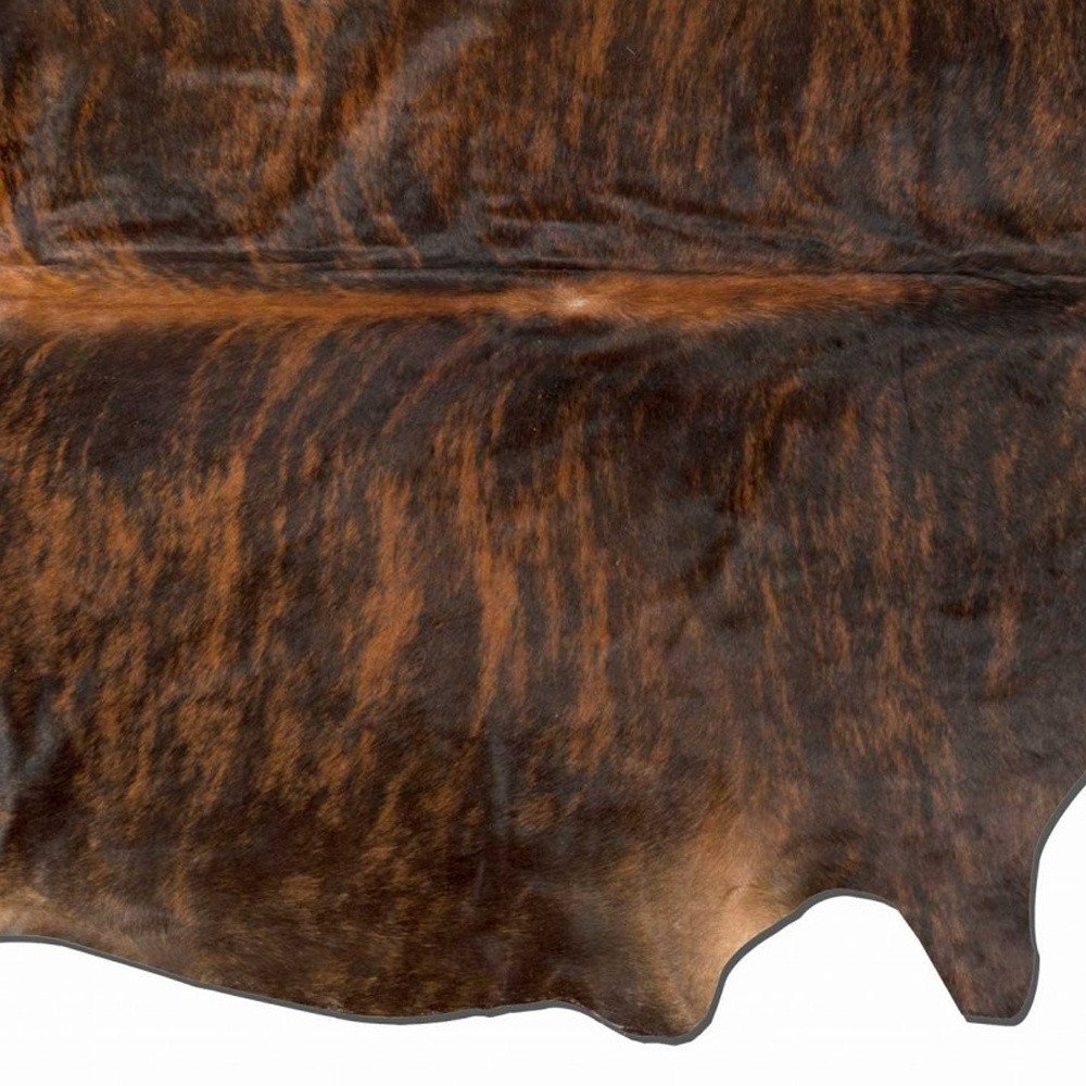 6' X 7' Tan Cowhide Cowhide Print Area Rug