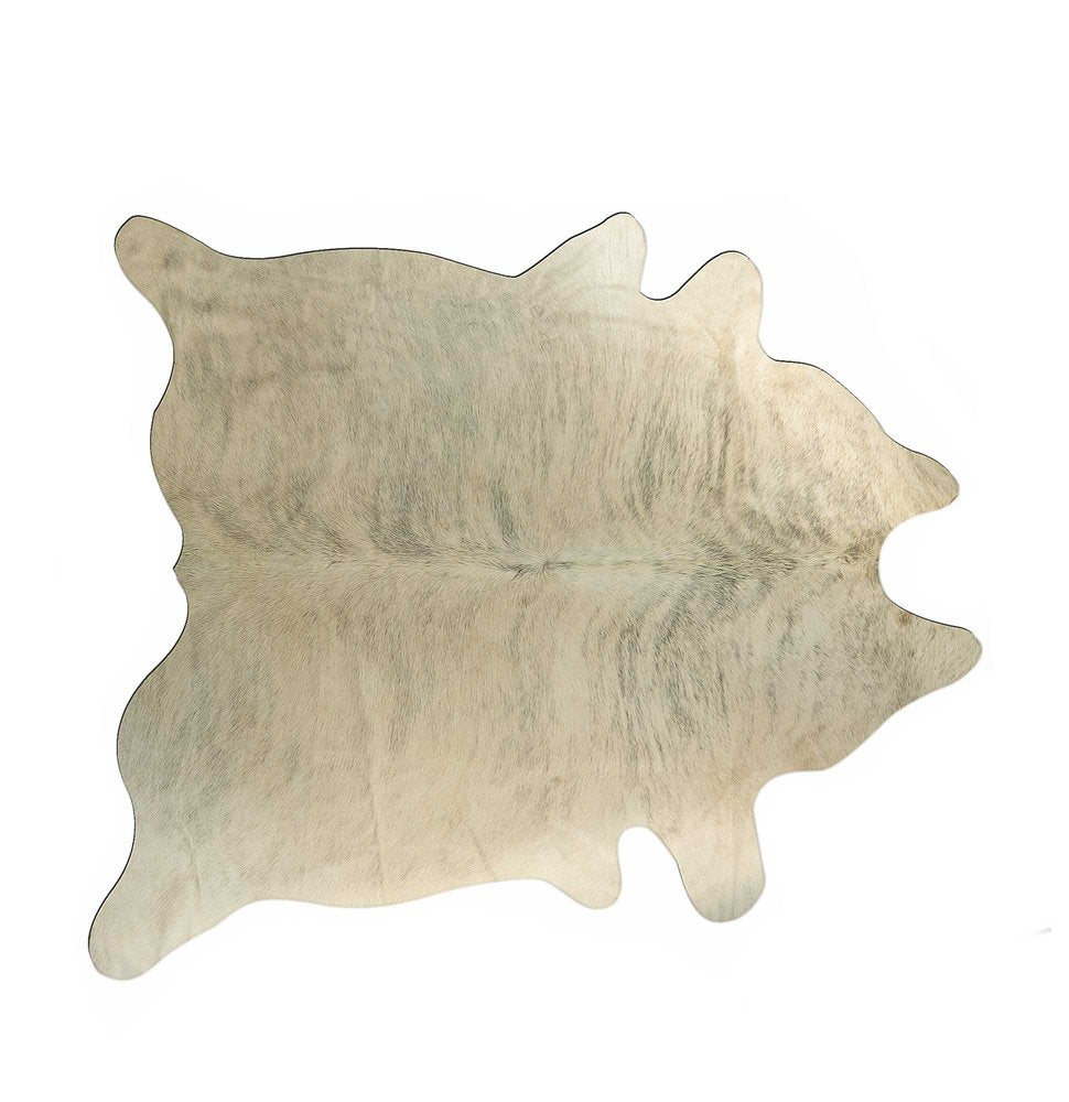 5' X 7' Ivory Cowhide Cowhide Print Area Rug