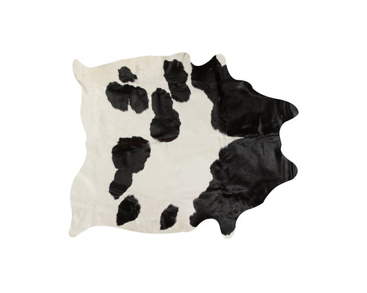 6' X 7' Brown And White Cowhide Cowhide Print Area Rug
