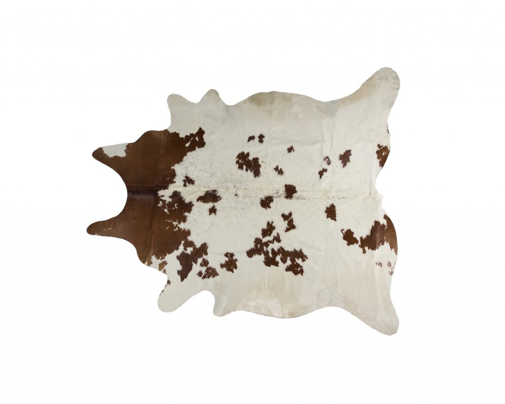 6' X 7' Brown And White Cowhide Area Rug