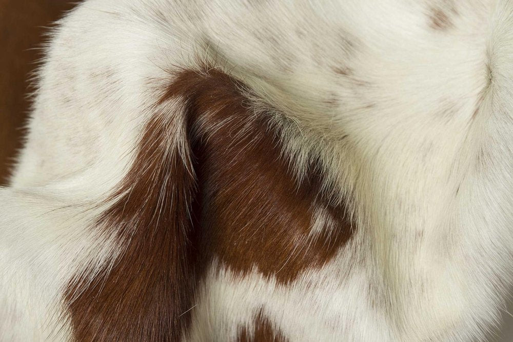 6' X 7' Brown And White Cowhide Area Rug