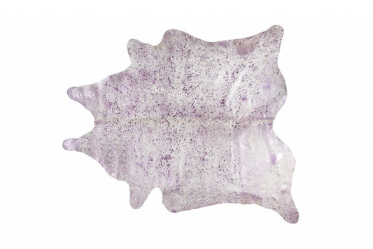 6' X 7' Gray Cowhide Cowhide Print Area Rug