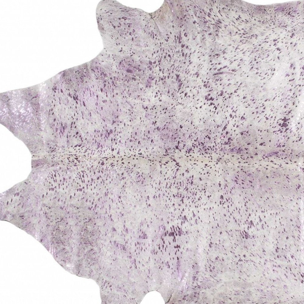 6' X 7' Gray Cowhide Cowhide Print Area Rug