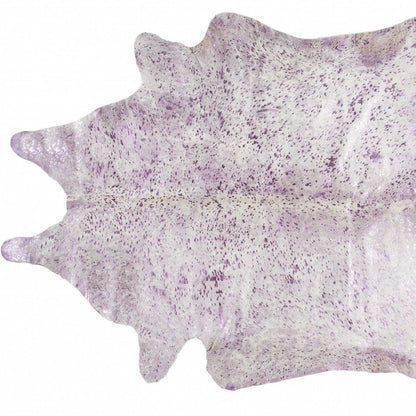 6' X 7' Gray Cowhide Cowhide Print Area Rug