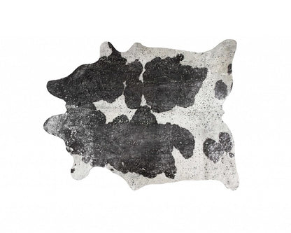 6' X 7' Gray Cowhide Cowhide Print Area Rug