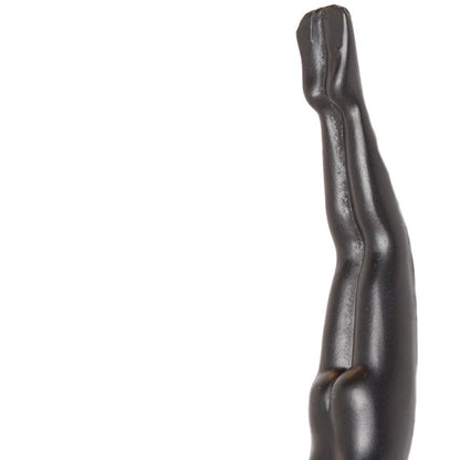 7" X 7" Black Resin Diving Man Hanging Dimensional Sculpture