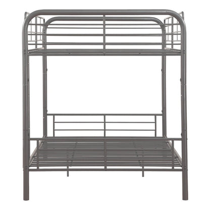 Gunmetal Twin Over Twin Metal Bunk Bed