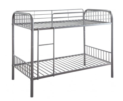 Gunmetal Twin Over Twin Metal Bunk Bed