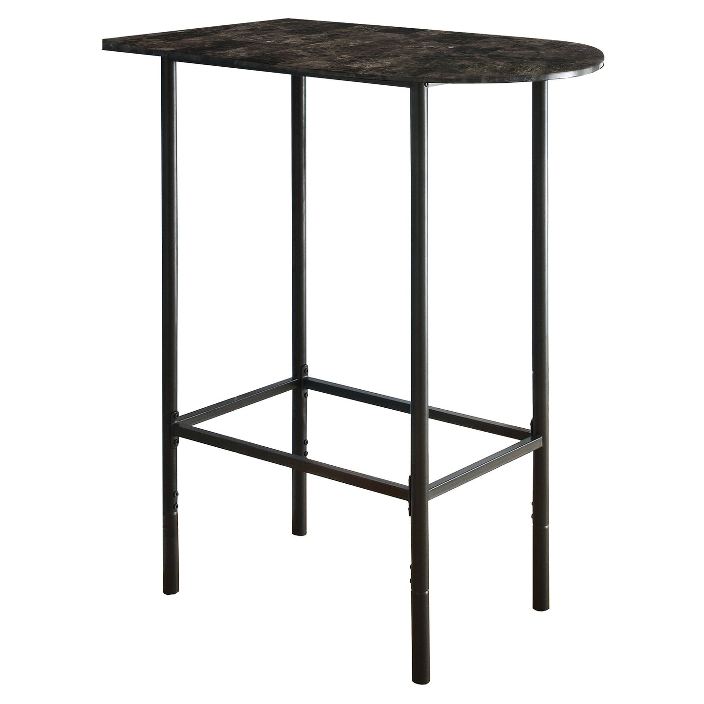 41" Black And Gray Wood And Metal End Table