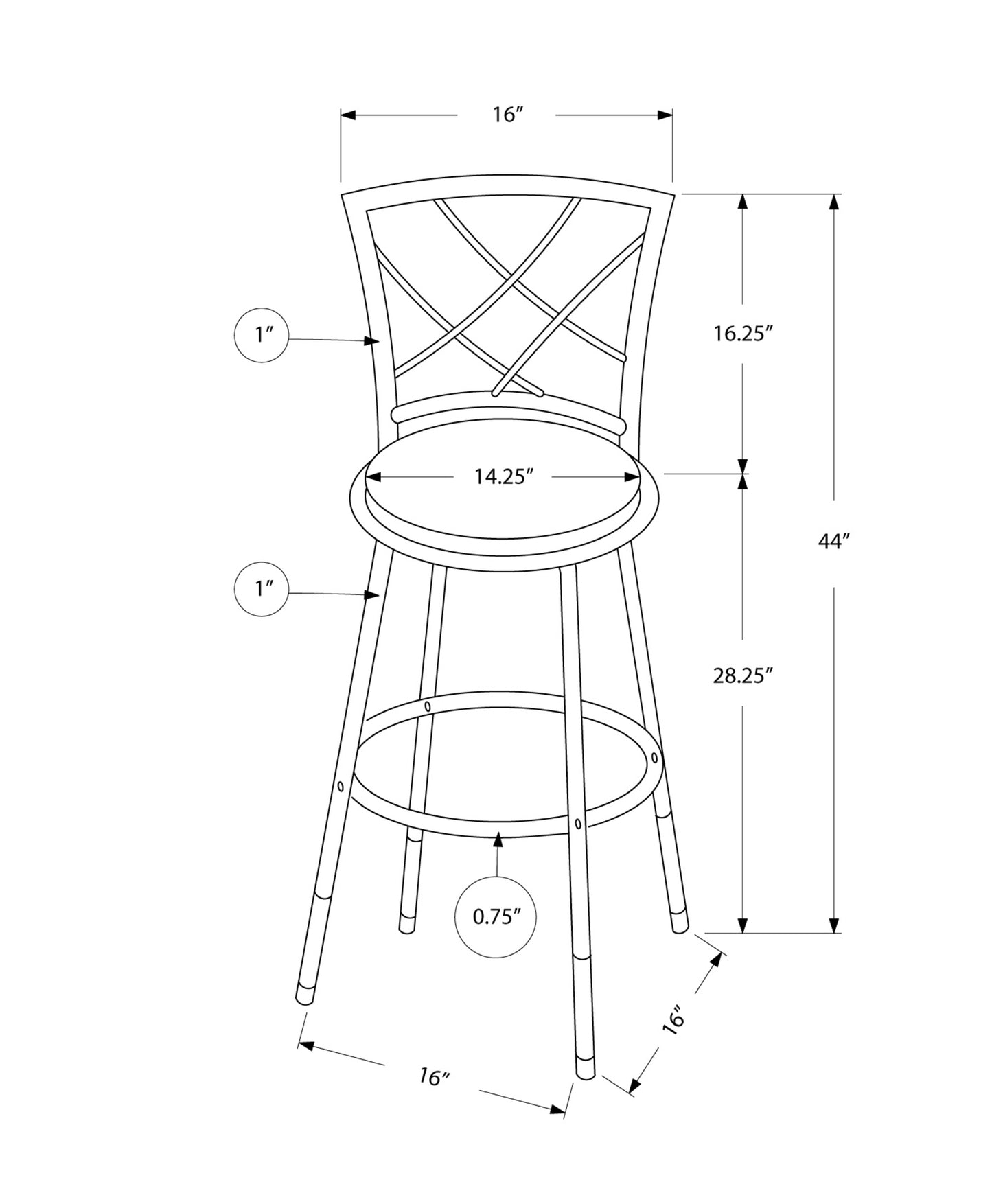 Set of Two 28 " Gray And White Metal Bar Chairs