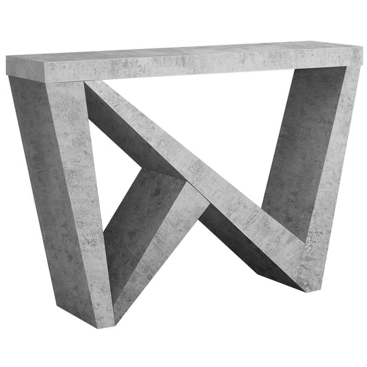 47" Gray Abstract Console Table