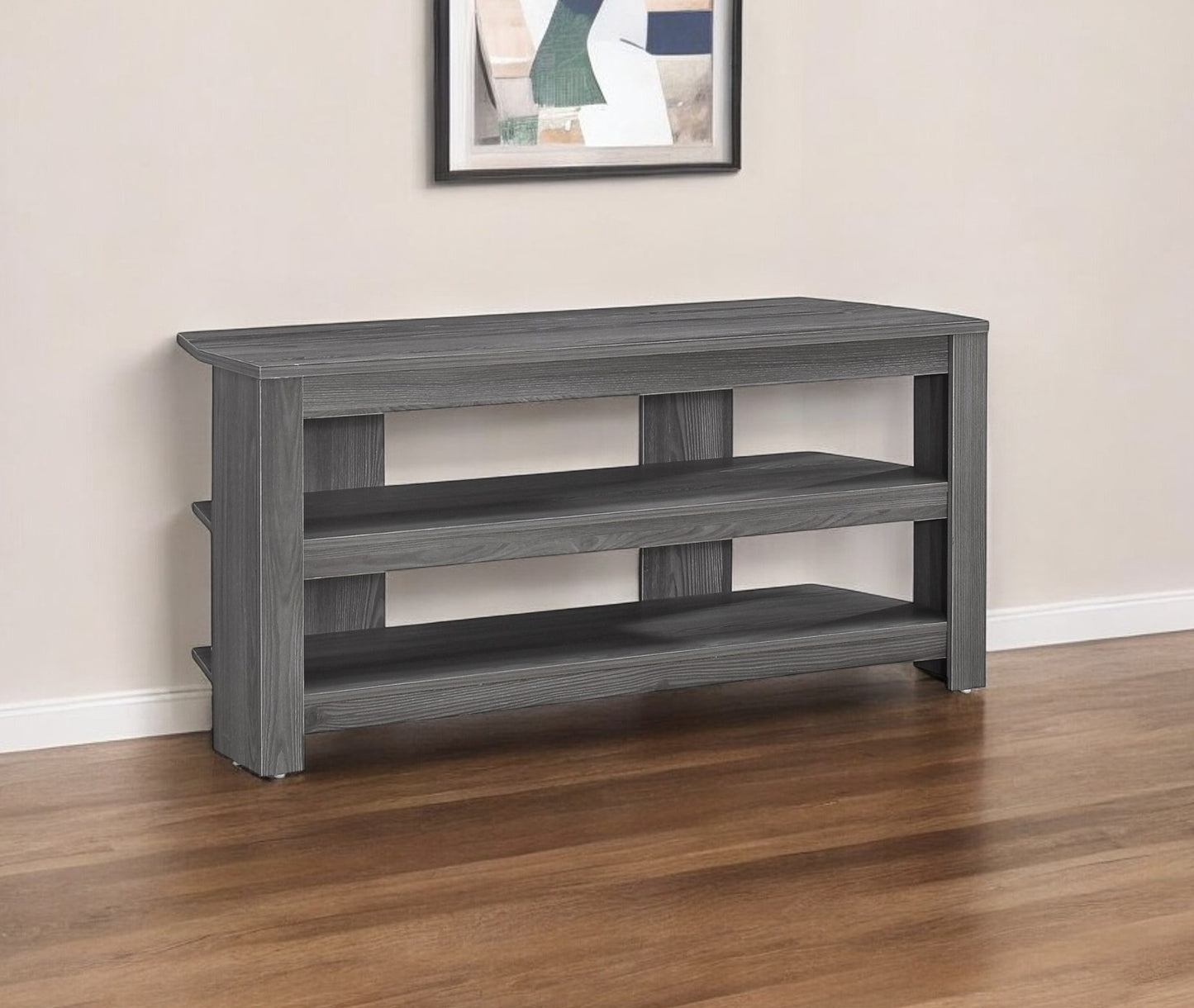 42" Brown Open Shelving TV Stand