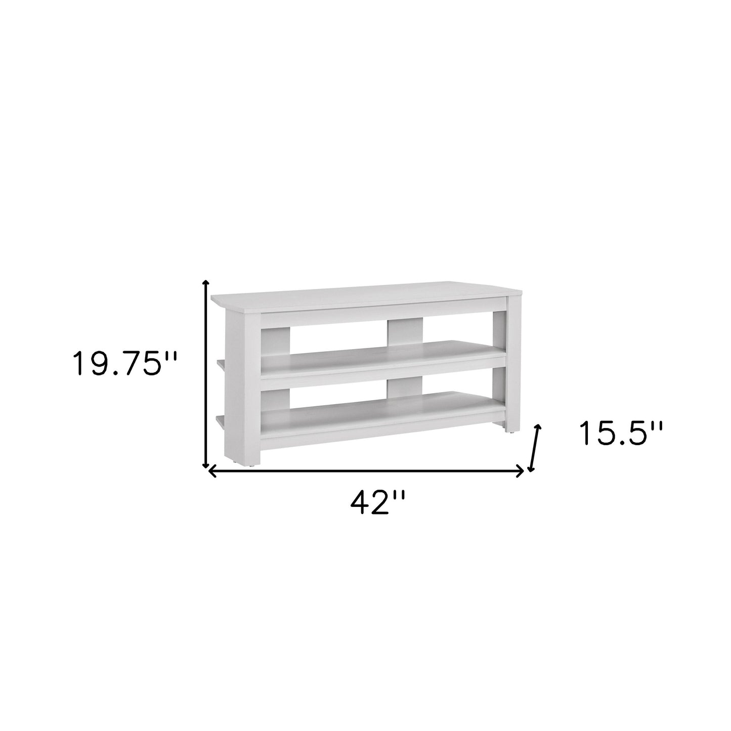 42" Brown Open Shelving TV Stand