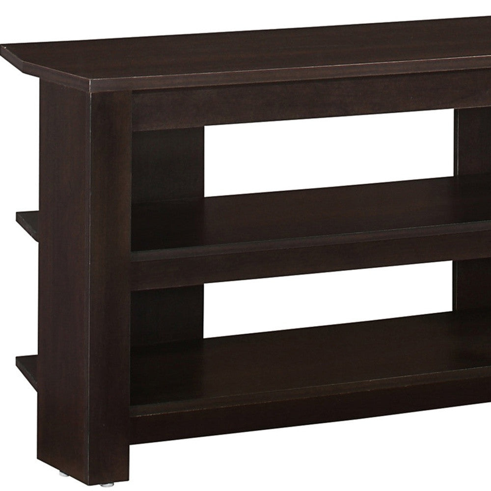 42" Brown Open Shelving TV Stand