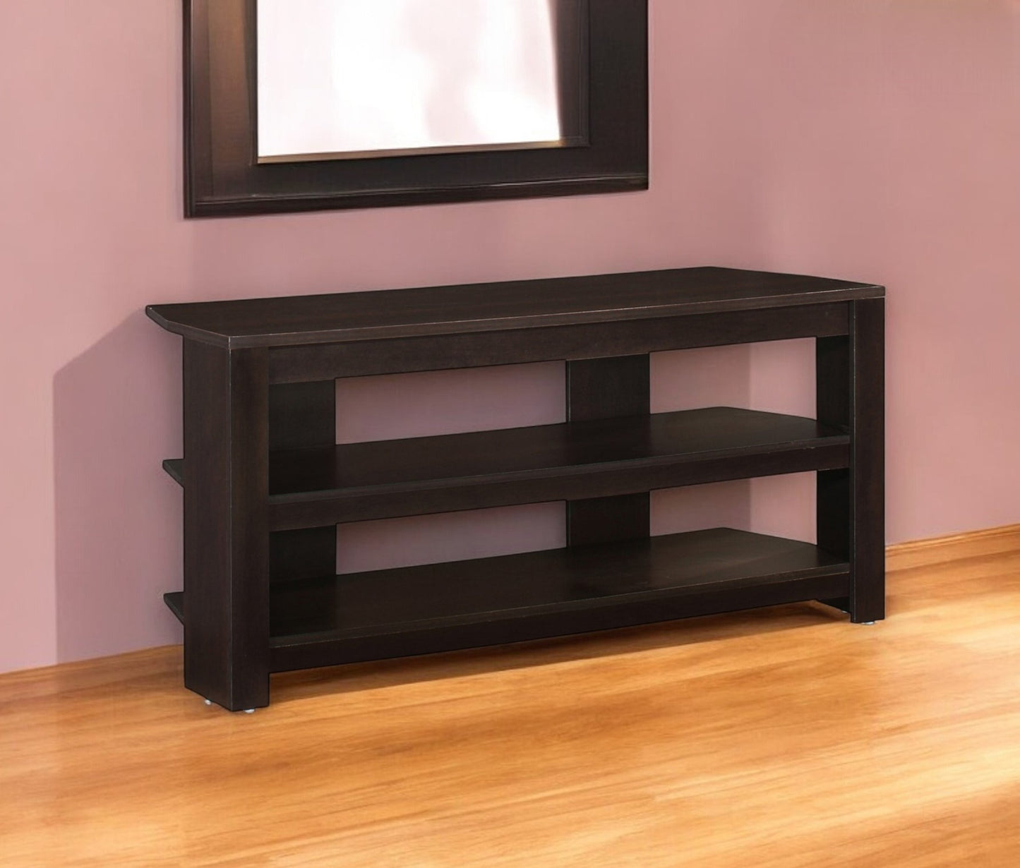 42" Brown Open Shelving TV Stand