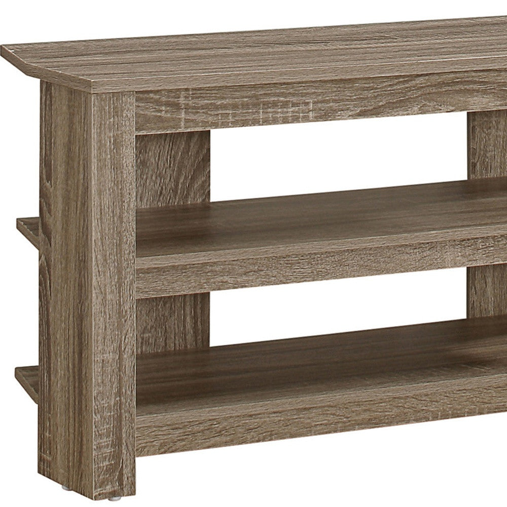 42" Brown Open Shelving TV Stand