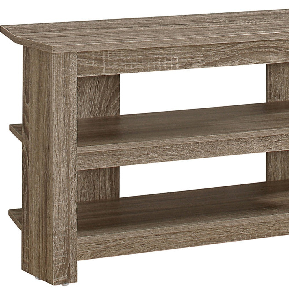 15.5" X 42" X 19.75" Grey Particle Board Laminate TV Stand