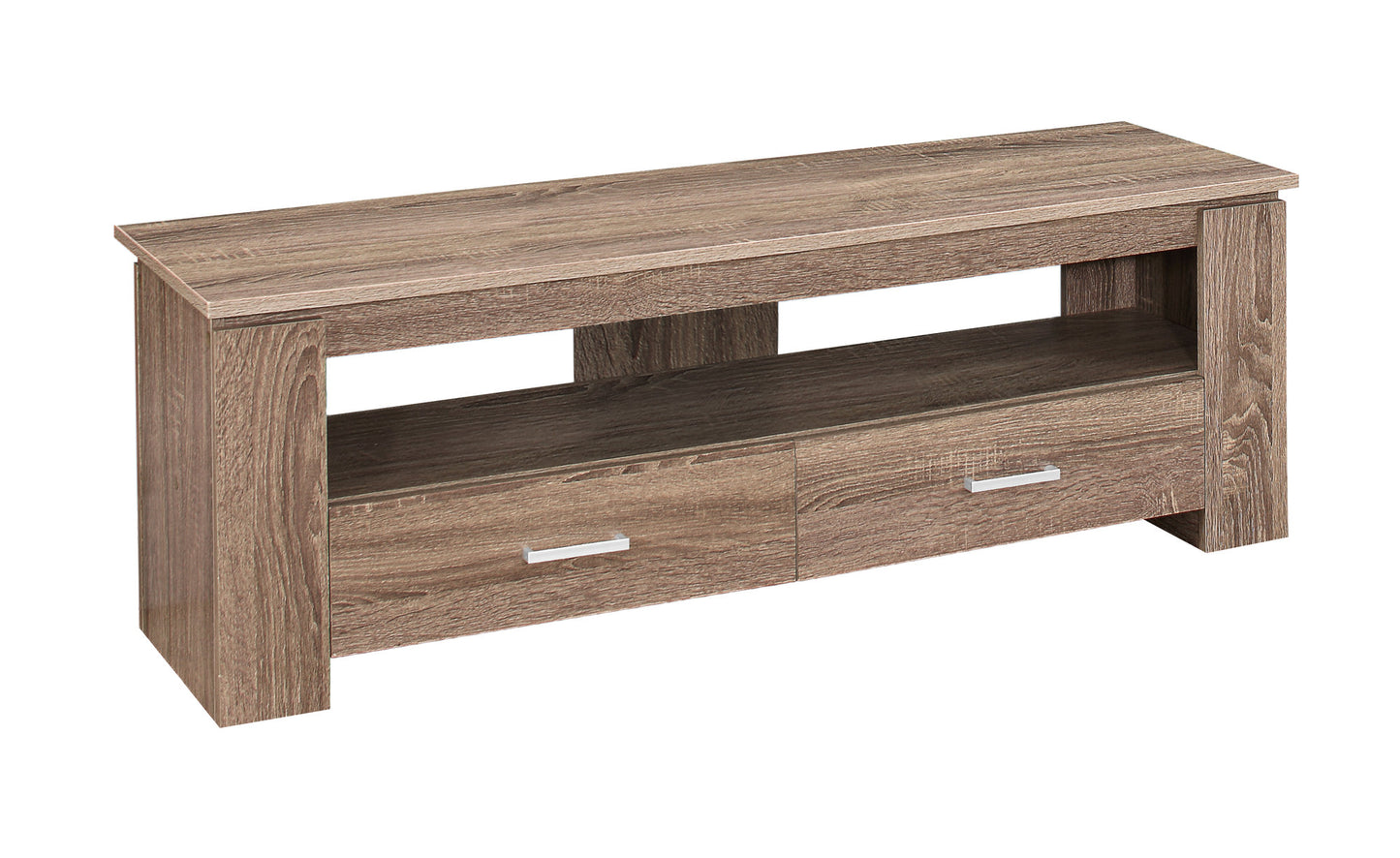 47" Deep Taupe Open Shelving TV Stand