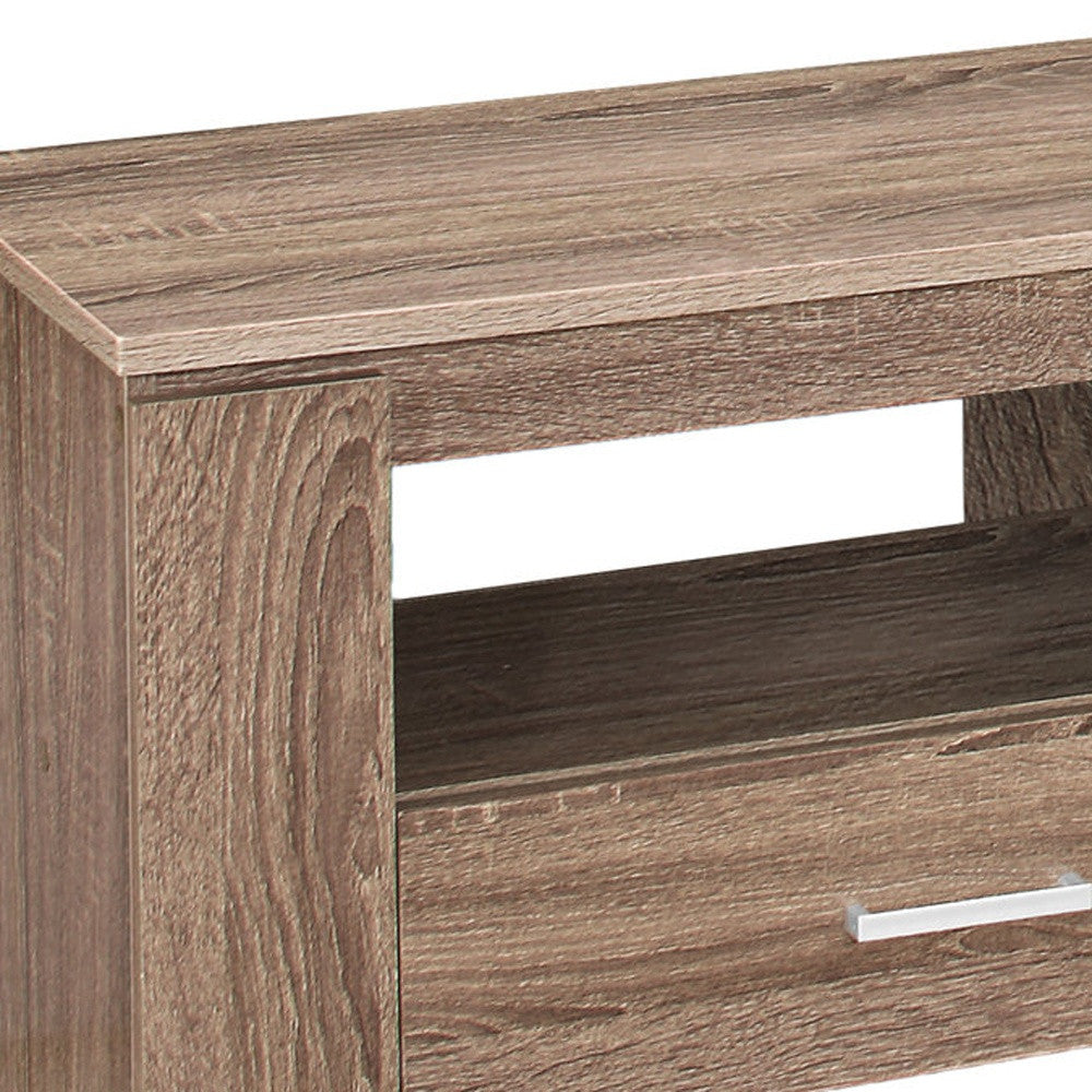 47" Deep Taupe Open Shelving TV Stand