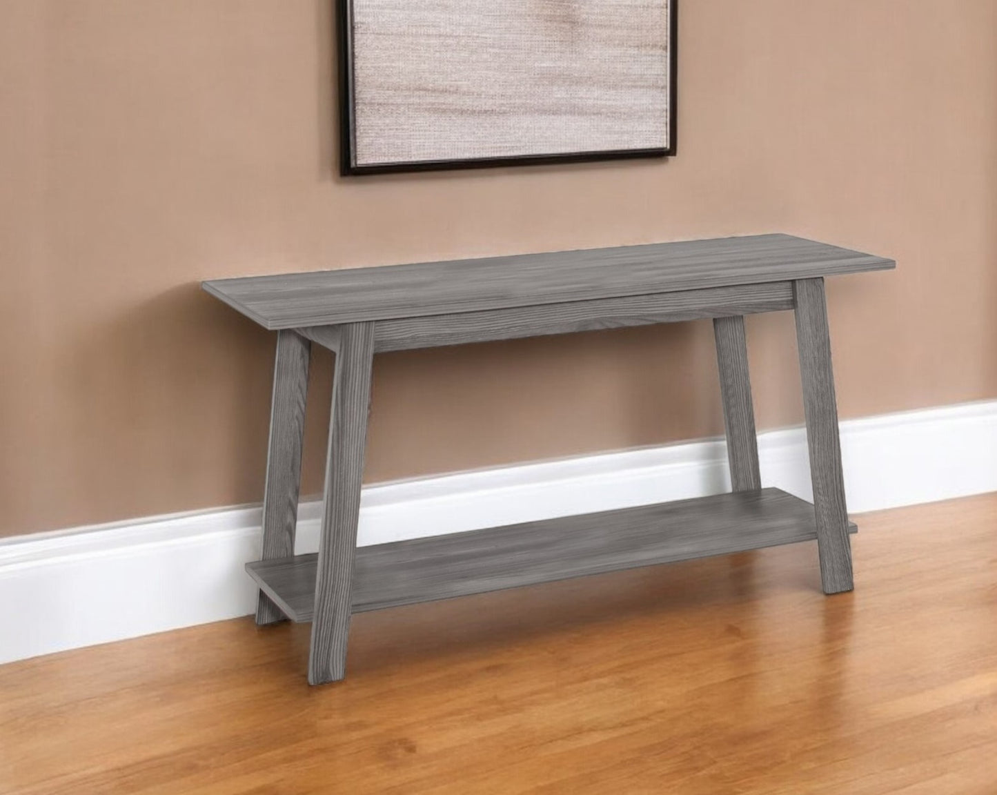 42" Gray Open Shelving TV Stand