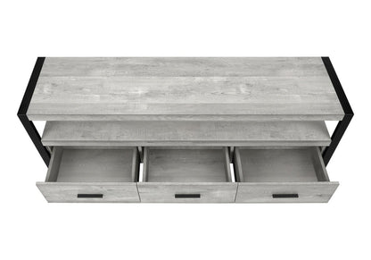 59" Black Cabinet Enclosed Storage TV Stand