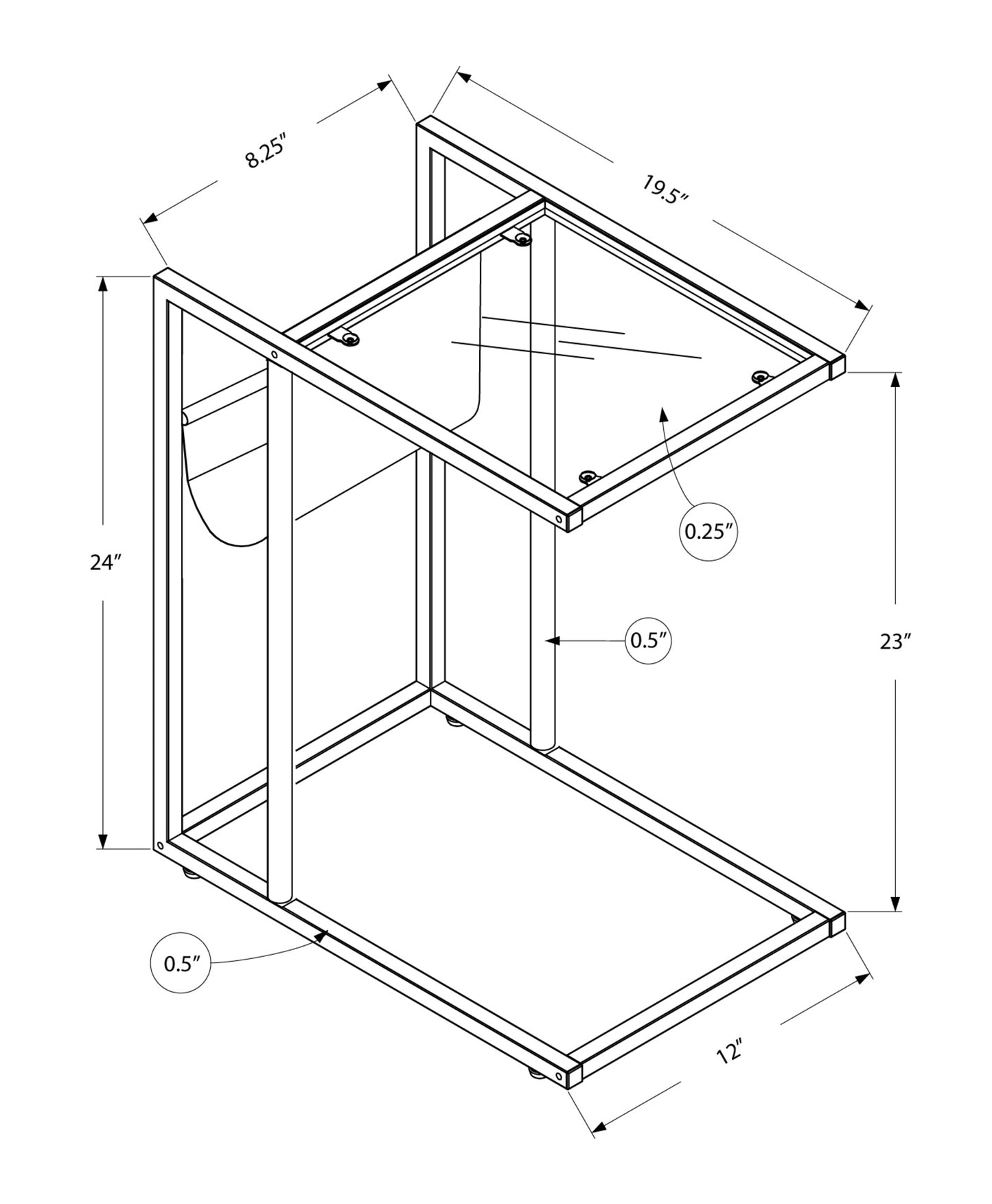 White Modern Metal And Glass Tv Table