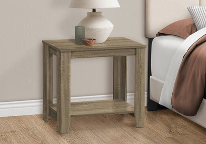 22" White Wood End Table With Shelf