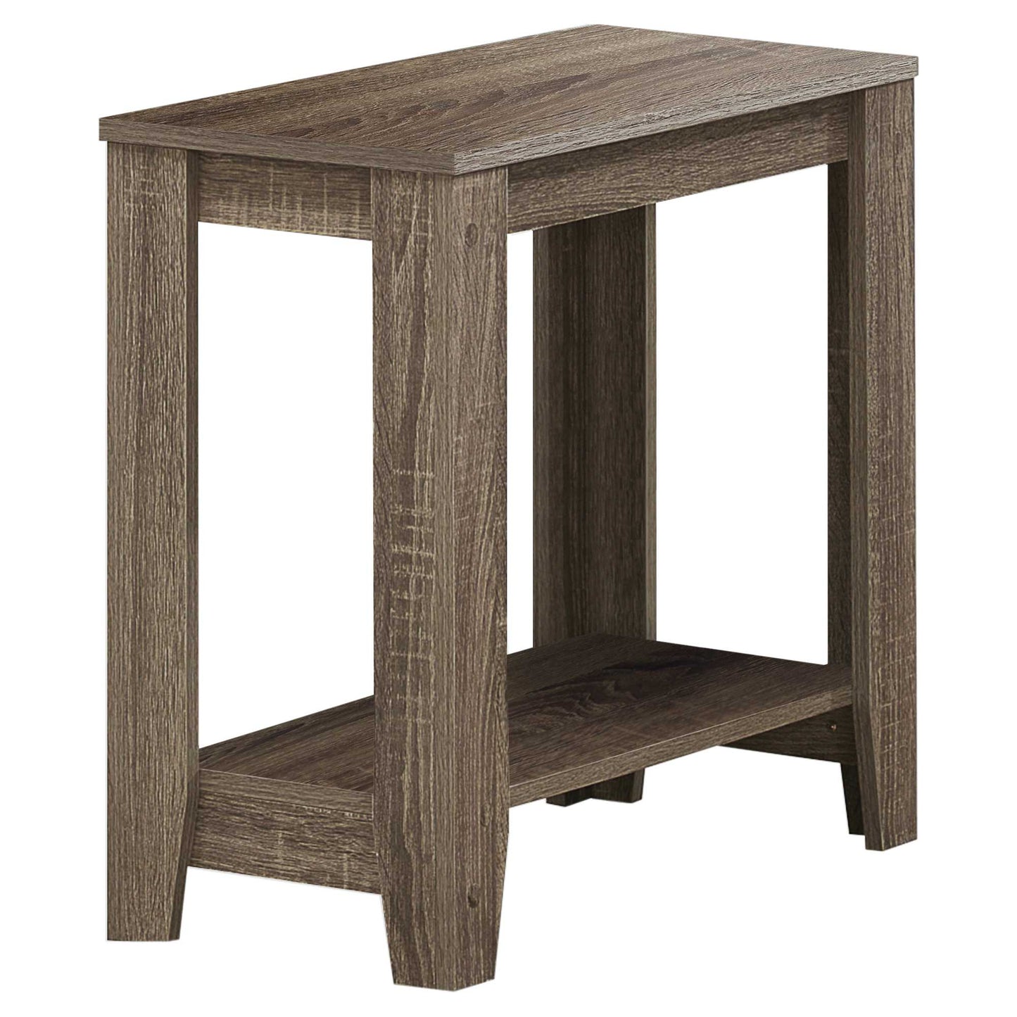 22" White Wood End Table With Shelf