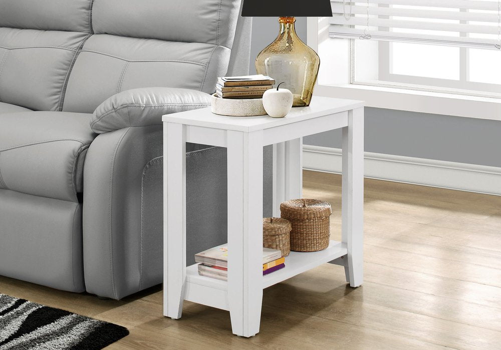 22" Deep Taupe End Table With Shelf