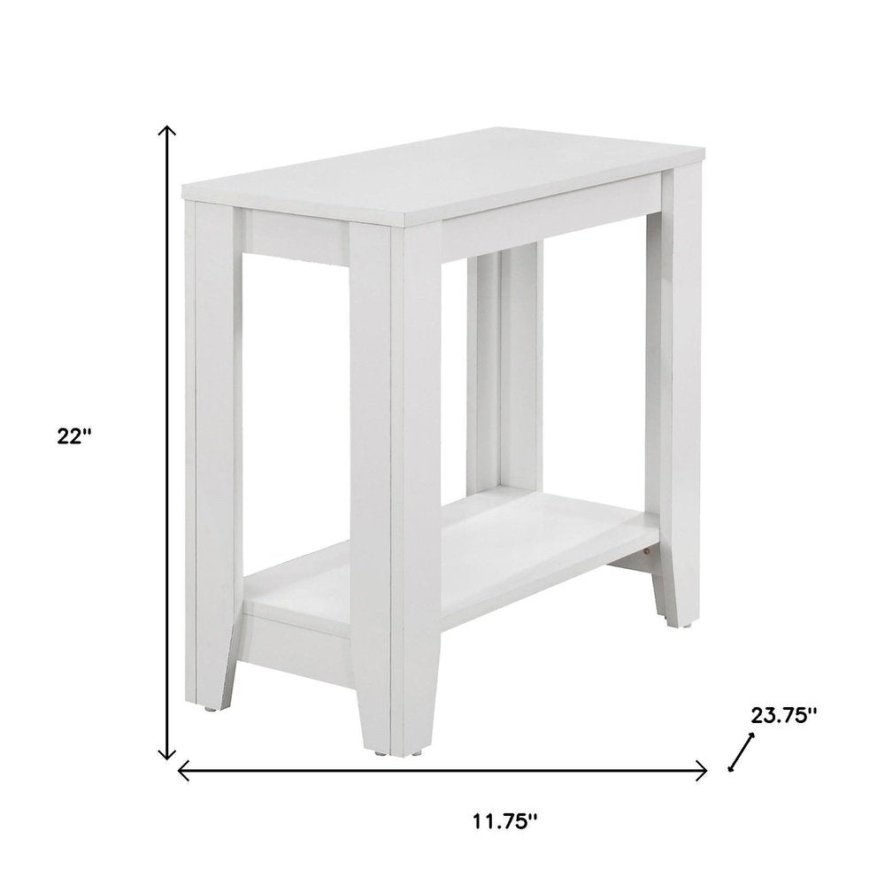 22" Deep Taupe End Table With Shelf